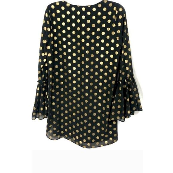 Show Me Your Mumu MARCIA Black and Gold Cosmic Dot Mini Dress - Picture 4 of 8